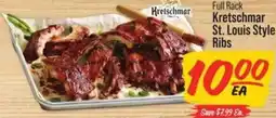 IGA Kretschmar St. Louis Style Ribs offer