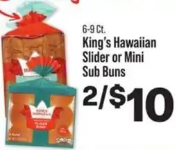 IGA King's Hawaiian Slider or Mini Sub Buns offer