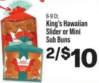 IGA King's Hawaiian Slider or Mini Sub Buns offer