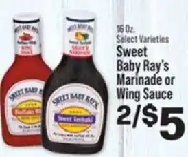 IGA Sweet Baby Ray's Marinade or Wing Sauce offer