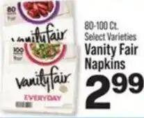 IGA Vanity Fair Napkins offer