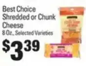 IGA Best Choice Shredded or Chunk Cheese offer