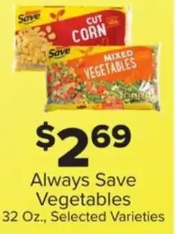 IGA Always Save Vegetables offer
