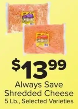 IGA Always Save Shredded Cheese offer