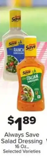 IGA Always Save Always Save Salad Dressing offer