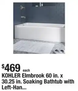 The Home Depot KOHLER Elmbrook Soaking Bathtub offer