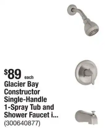 The Home Depot Glacier Bay Constructor Single-Handle 1-Spray Tub and Shower Faucet offer