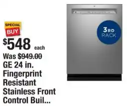 The Home Depot GE Fingerprint Resistant Stainless Front Control offer