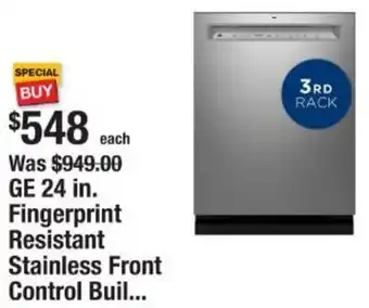 The Home Depot GE Fingerprint Resistant Stainless Front Control offer