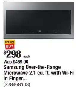 The Home Depot Samsung Over-the-Range Microwave offer