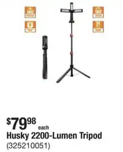 The Home Depot Husky 2200-Lumen Tripod offer