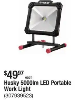 The Home Depot Husky 5000lm LED Portable Work Light offer