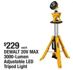 The Home Depot DEWALT 20V MAX 3000-Lumen Adjustable LED Tripod Light offer