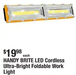 The Home Depot HANDY BRITE LED Cordless Ultra-Bright Foldable Work Light offer