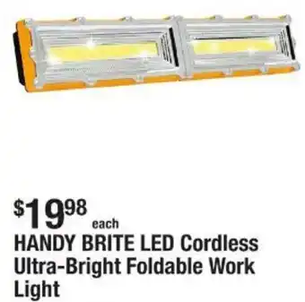 The Home Depot HANDY BRITE LED Cordless Ultra-Bright Foldable Work Light offer