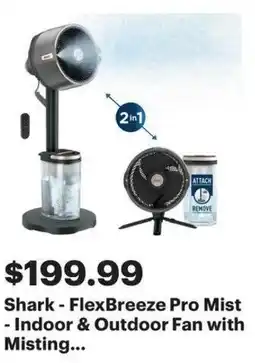 Best Buy Shark FlexBreeze Pro Mist Indoor & Outdoor Fan offer