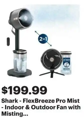 Best Buy Shark FlexBreeze Pro Mist Indoor & Outdoor Fan offer
