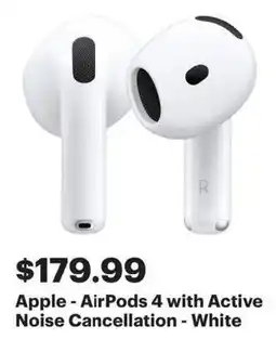 Best Buy Apple AirPods 4 with Active Noise Cancellation offer