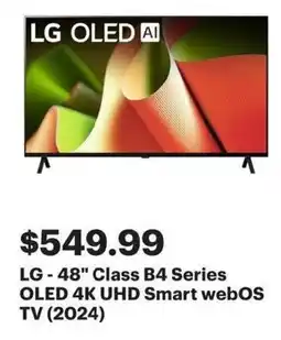 Best Buy LG 48 Class B4 Series OLED 4K UHD Smart webOS TV offer