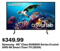 Best Buy Samsung 65 Class DU6900 Series Crystal UHD 4K Smart Tizen TV offer