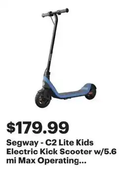 Best Buy Segway C2 Lite Kids Electric Kick Scooter offer