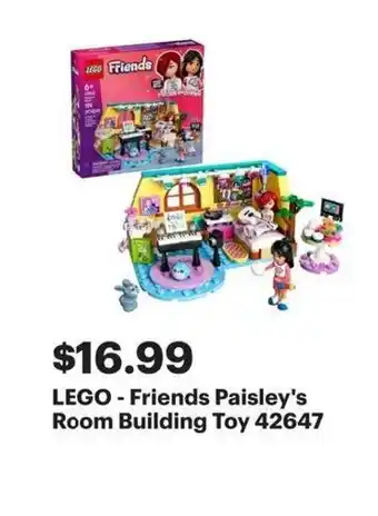 Best Buy Lego friends paisley's room building toy offer
