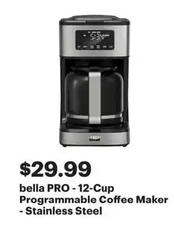 Best Buy Bella pro 12 cup programmable coffee maker offer