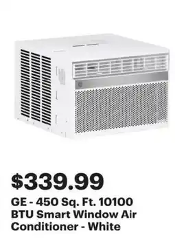 Best Buy Ge 450 sq. ft. 10100 btu smart window air conditioner white offer