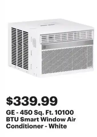 Best Buy Ge 450 sq. ft. 10100 btu smart window air conditioner white offer