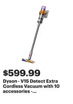 Best Buy Dyson v15 detect extra cordless vacuum with 10 accessories offer