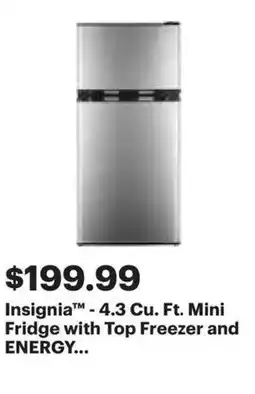 Best Buy Insignia 4.3 cu. ft. mini fridge with top freezer and energy offer