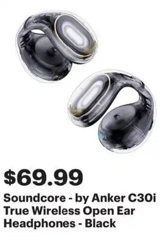 Best Buy Soundcore by anker c30i true wireless open ear headphones offer