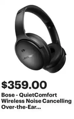 Best Buy Bose quietcomfort wireless noise cancelling offer
