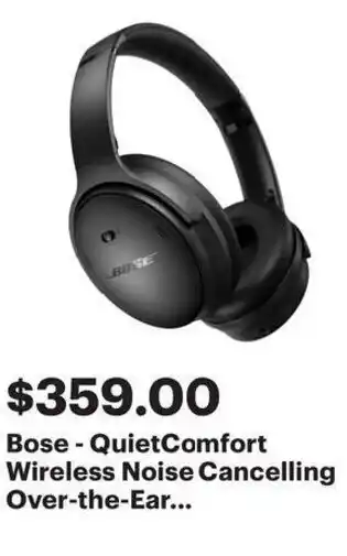 Best Buy Bose quietcomfort wireless noise cancelling offer