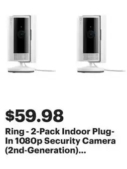 Best Buy Ring 2 pack indoor plug in 1080p security camera offer