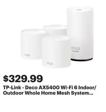 Best Buy Tp-link deco ax5400 wifi 6 indoor outdoor whole home mesh system offer