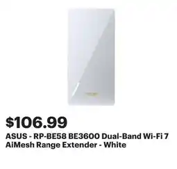 Best Buy Asus rp be58 be3600 dual band wi-fi 7 aimesh range extender offer