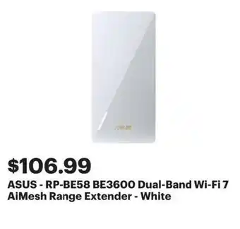 Best Buy Asus rp be58 be3600 dual band wi-fi 7 aimesh range extender offer