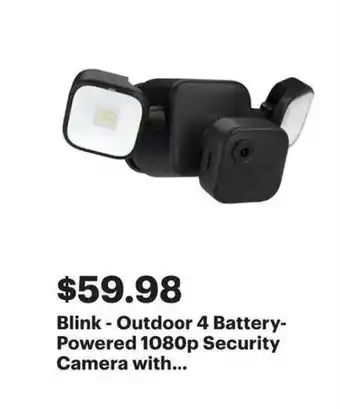Best Buy Blink outdoor 4 battery powered 1080p security camera with offer