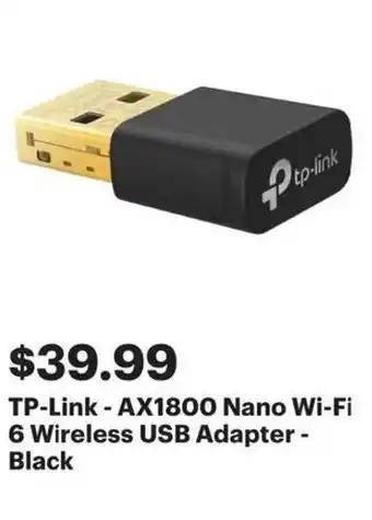 Best Buy Tp link ax1800 nano wi-fi 6 wireless usb adapter offer