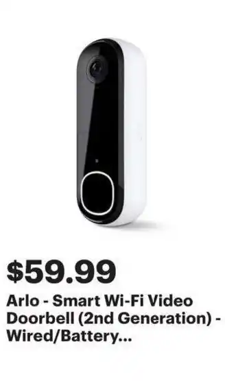 Best Buy Arlo smart wi fi video doorbell offer