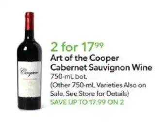 Publix Art of the cooper cabernet sauvignon wine offer