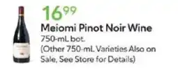 Publix Meiomi pinot noir wine offer