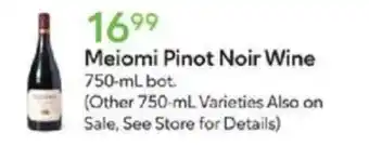 Publix Meiomi pinot noir wine offer