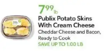 Publix Publix potato skins with cream cheese offer