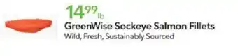 Publix Greenwise sockeye salmon fillets offer