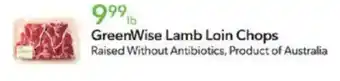 Publix Greenwise lamb loin chops offer
