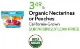 Publix Organic nectarines or peaches offer
