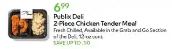 Publix Publix deli 2-piece chicken tender meal offer