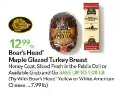 Publix Boar's head maple glazed turkey breast offer
